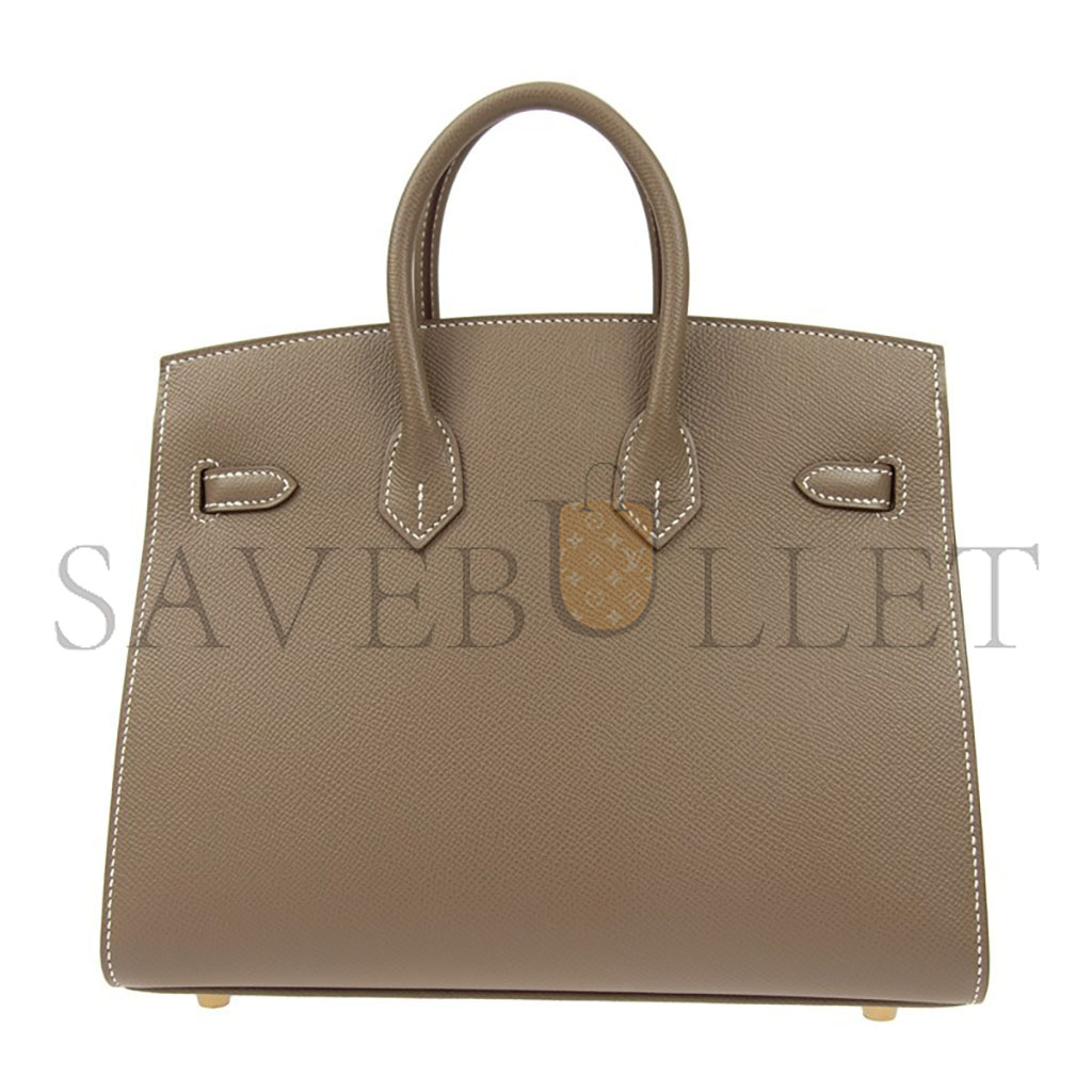 HERMES BIRKIN 30 EPSOM LEATHER ELEPHANT GREY GOLD BUCKLE HANDBAG H028369CC18 (30*23*15cm)